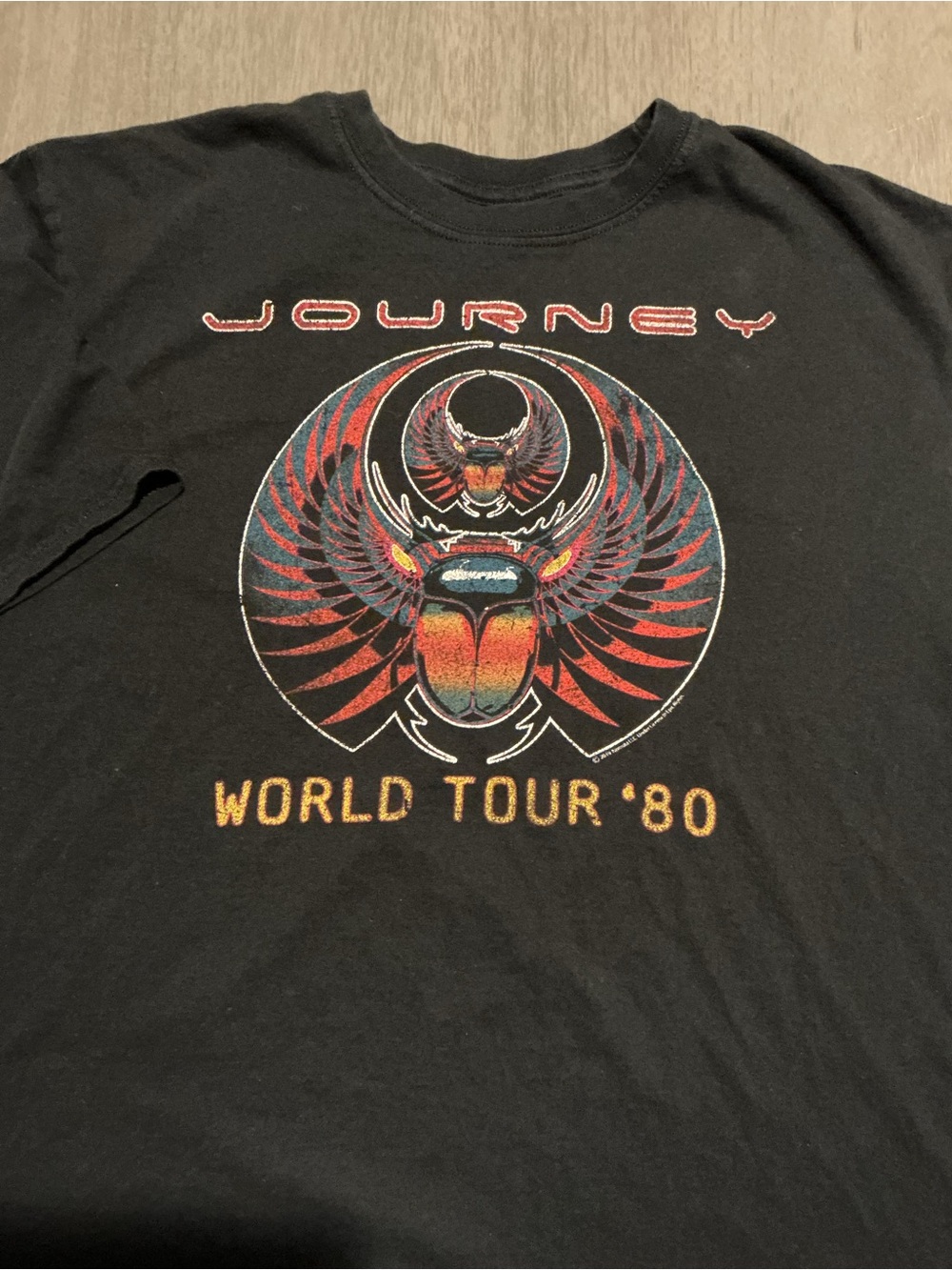 Journey World Tour ‘80 Graphic Band Tee Size XL Black American Classics